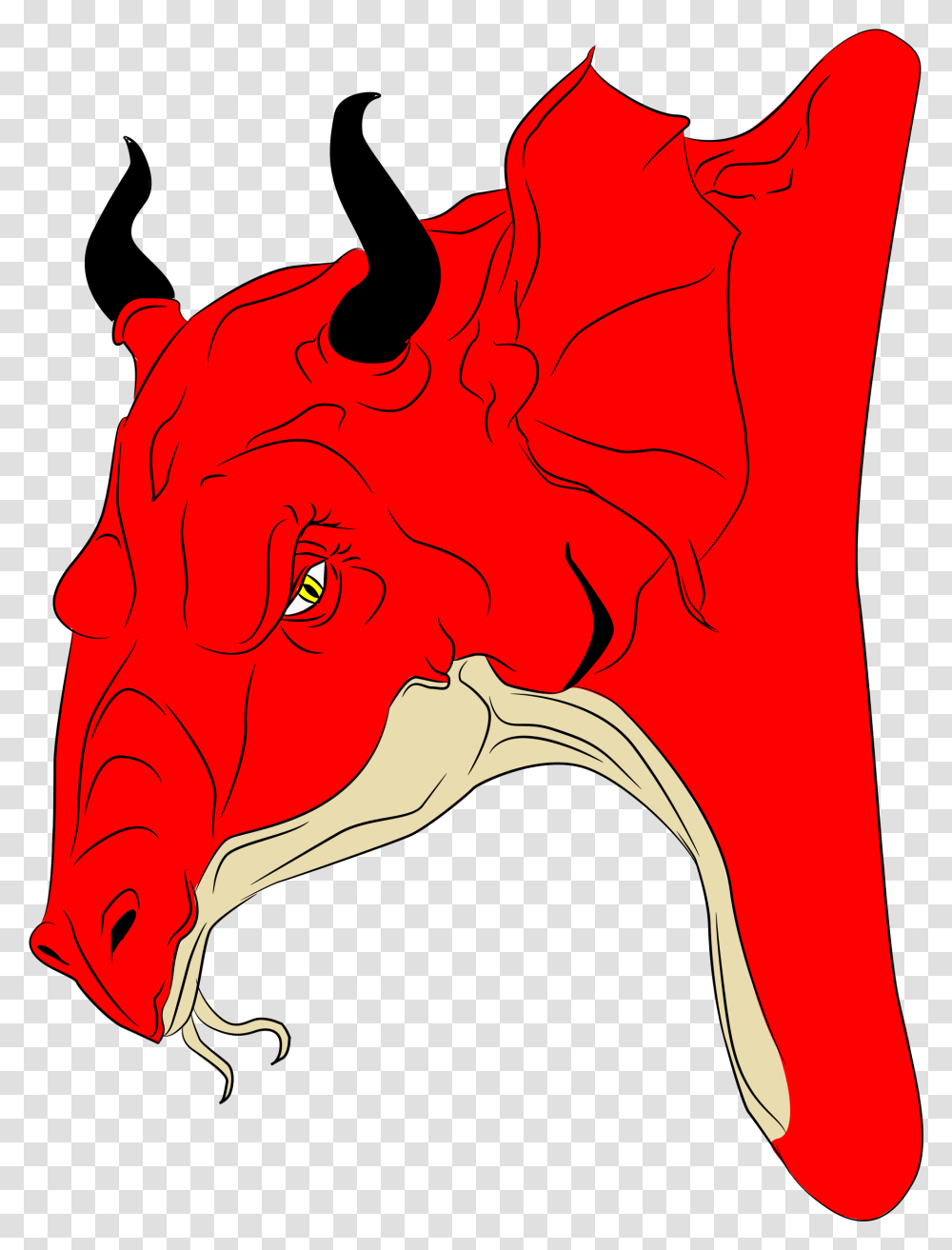Dragon Head Illustration Cartoon Jingfm, Mammal, Animal, Cattle, Bull Transparent Png