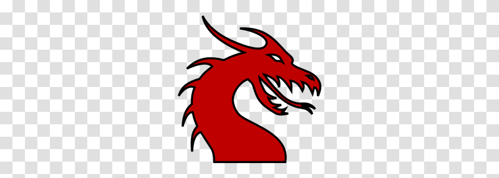 Dragon Head Silhouette Red Clip Art Transparent Png