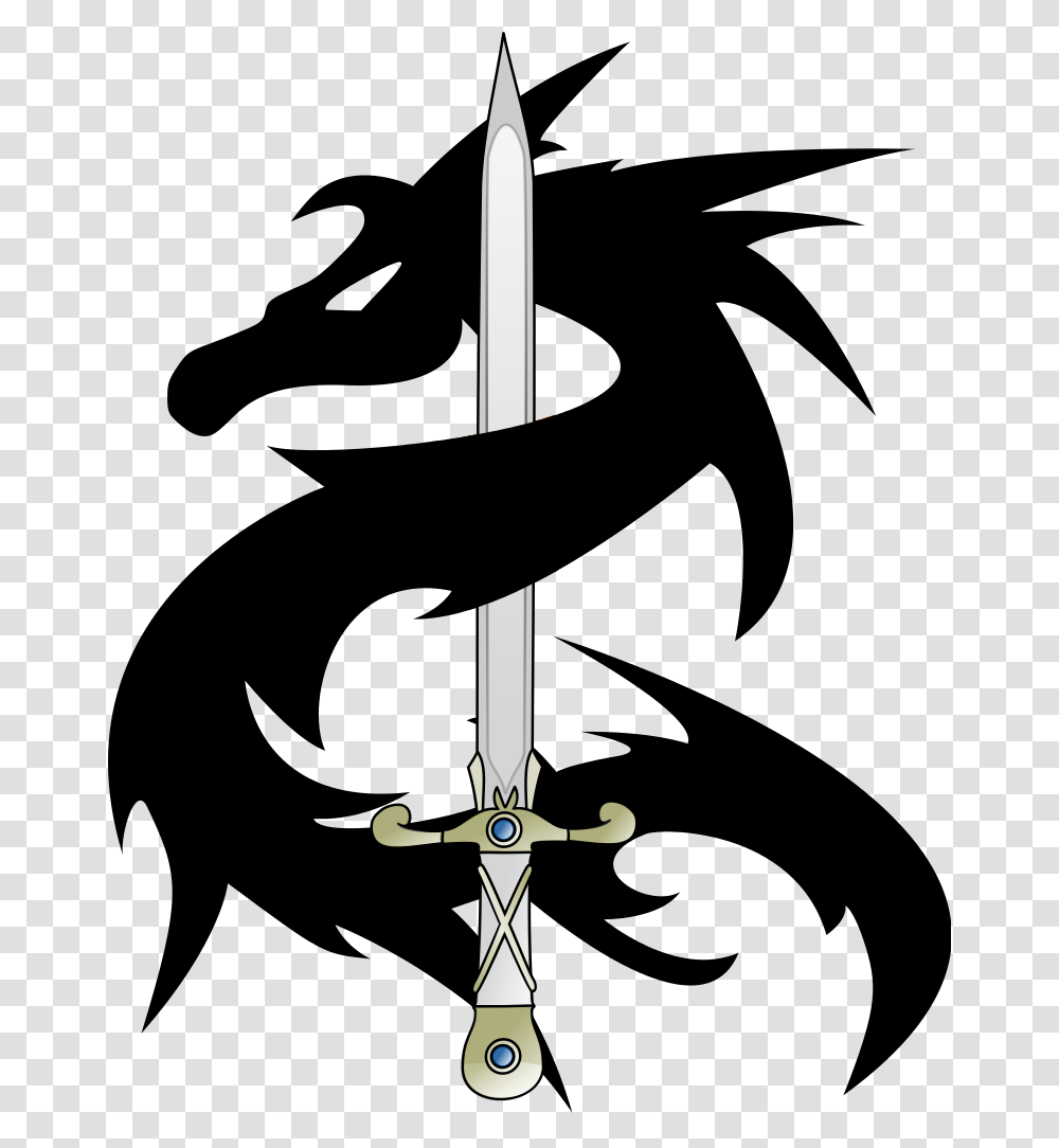 Dragon Icon, Cross, Sword, Blade Transparent Png