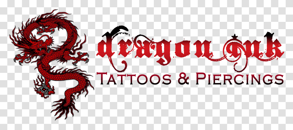 Dragon Ink Tattoos & Piercings Dragon Ink Tattoos, Text, Alphabet, Label, Calligraphy Transparent Png