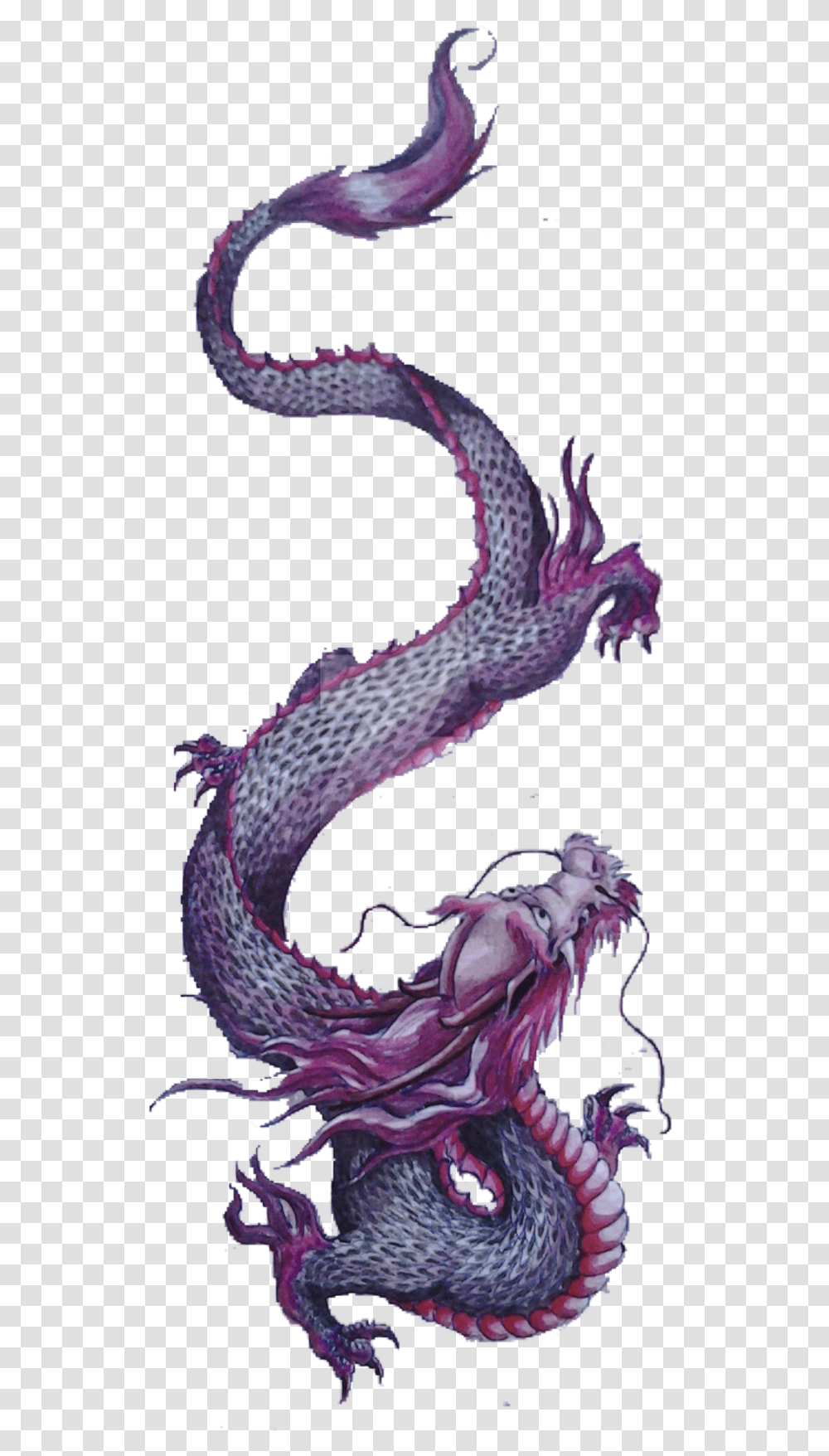 Dragon Japan Japanese Purple Freetoedit Freetoedit Japanese Dragon, Animal, Sea Life Transparent Png