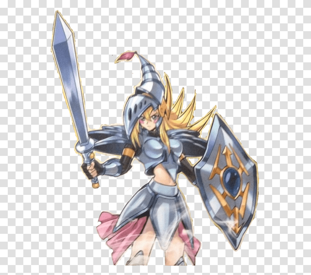 Dragon Knight Dmgdk Black Magician Girl Knight, Person, Human, Figurine, Sweets Transparent Png