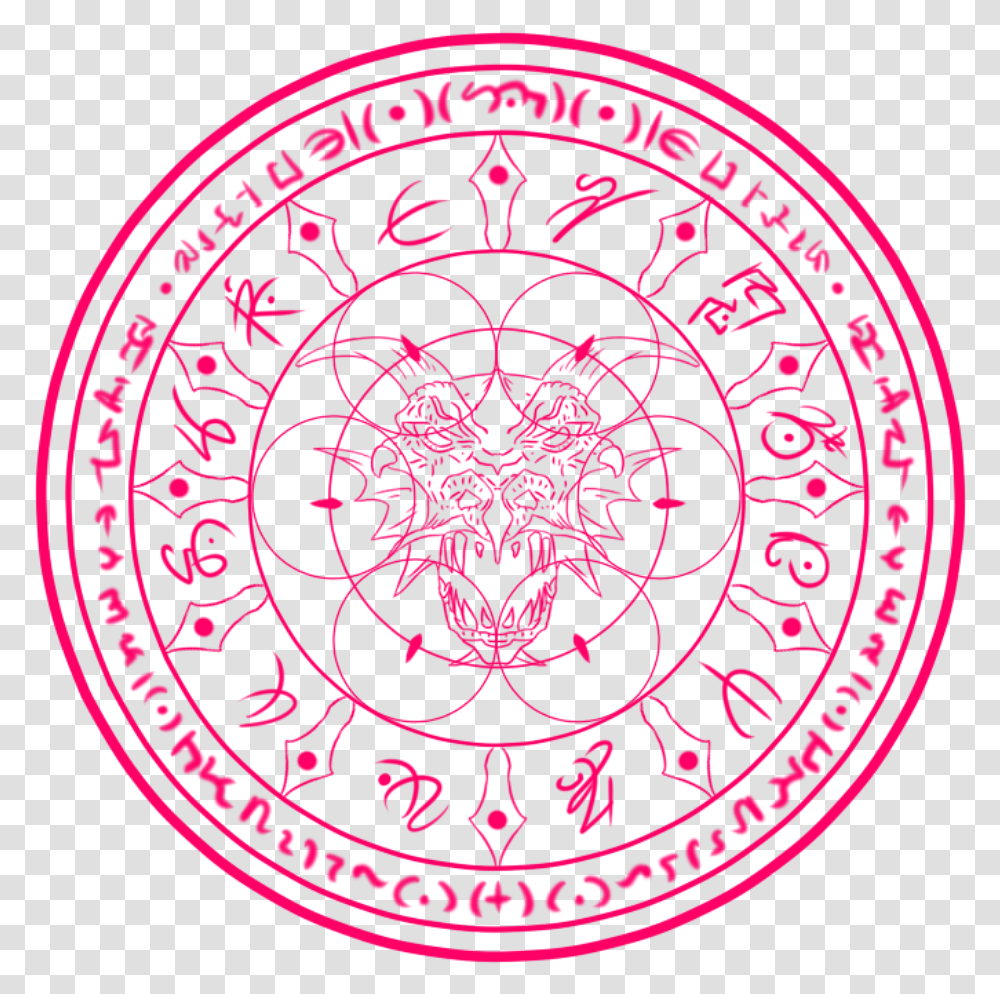 Dragon Magic Circle Pink Magic Circle, Rug, Purple, Light, Label Transparent Png