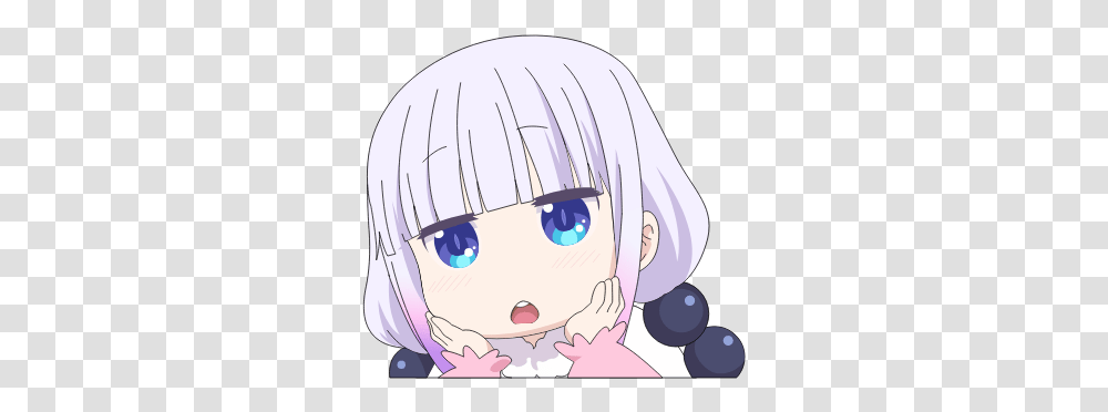 Dragon Maid Kanna Surprised Decals By Phxmistahmca Do Not Lewd The Dragon Loli, Comics, Book, Helmet, Clothing Transparent Png