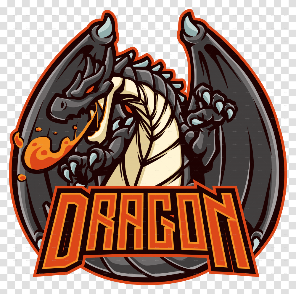 Dragon Mascot Logo For Esport And Sport By Issararbiullah Dragon Mascot Logo, Poster, Advertisement Transparent Png