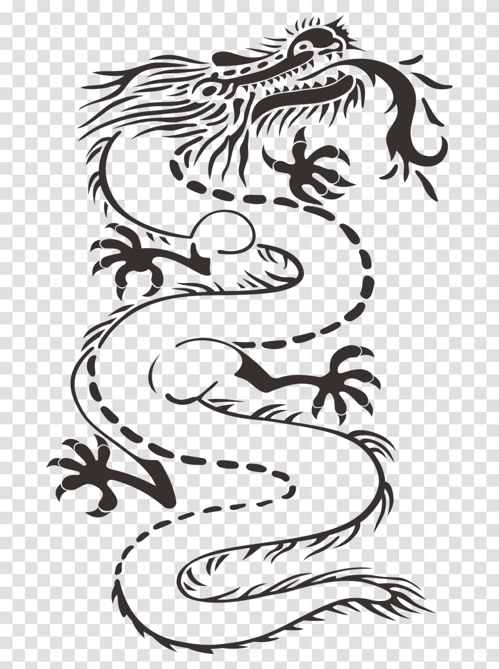 Dragon Monster Black Free Photo Dragon Tattoo Background, Floral Design, Pattern Transparent Png