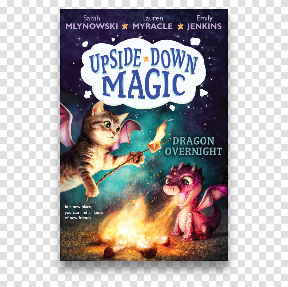Dragon Overnight Upside Down Magic Books In Order, Advertisement, Poster, Cat, Pet Transparent Png