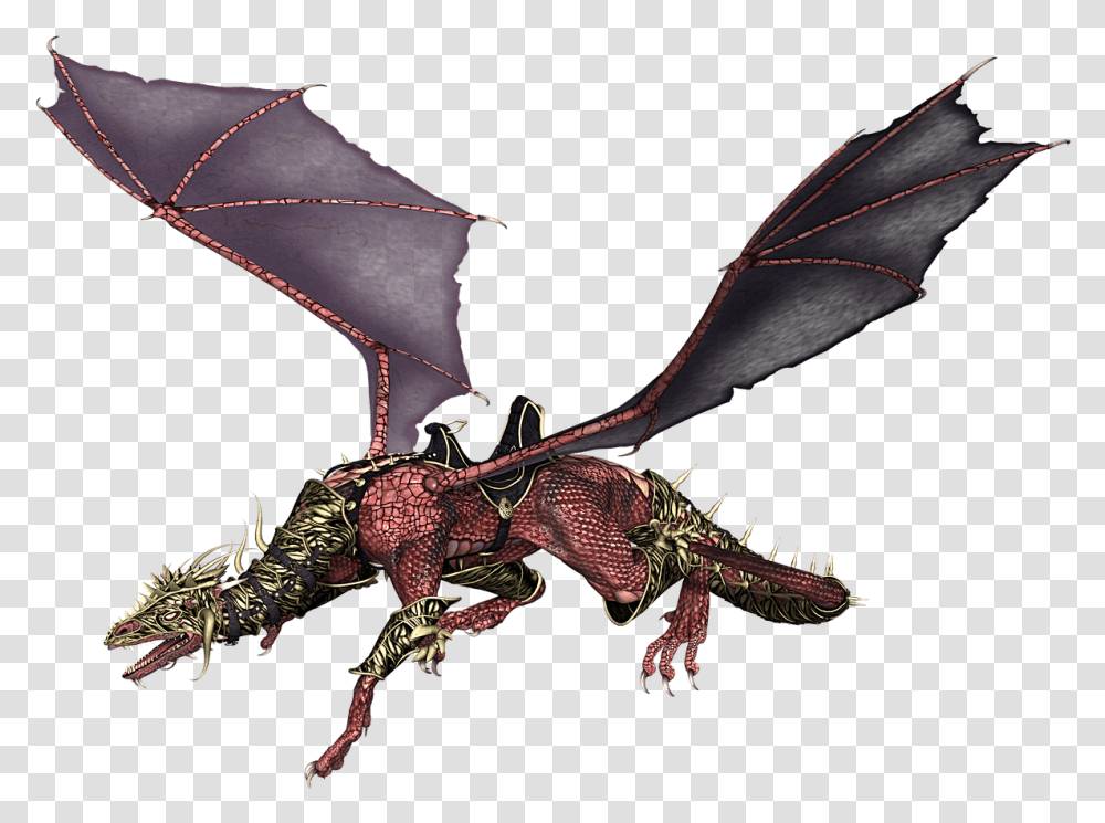 Dragon Purple Dragon Wings Flying, Animal, Bird, Bat, Wildlife Transparent Png