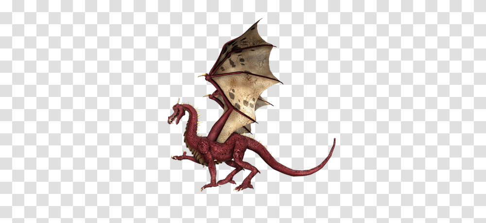 Dragon Red And Brown Wings Flying Up, Antelope, Wildlife, Mammal, Animal Transparent Png
