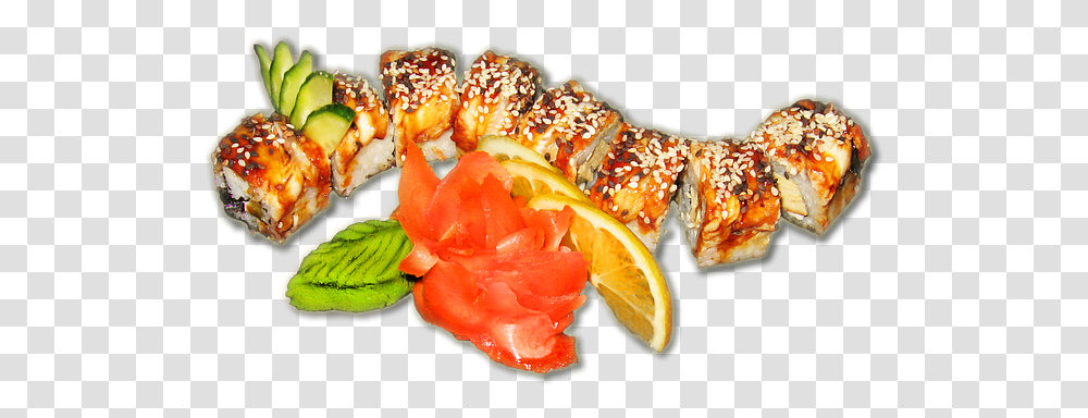Dragon Roll Sushi, Sesame, Seasoning, Food, Lobster Transparent Png