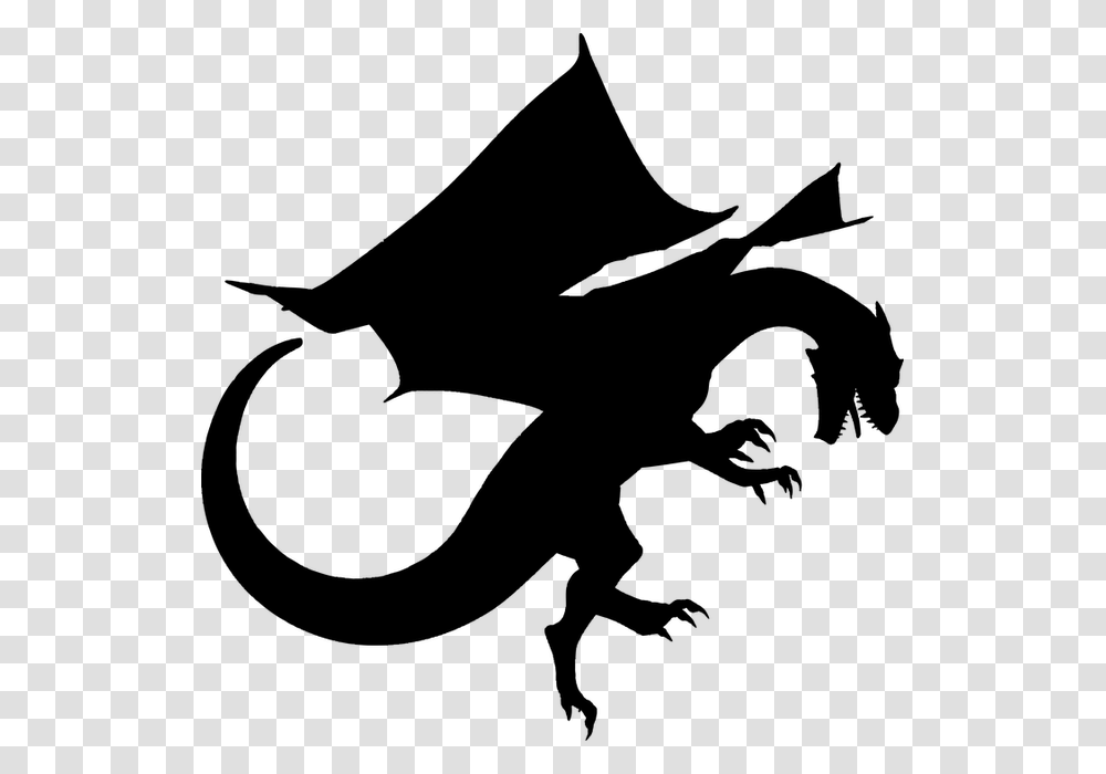 Dragon Silhouette Clip Art Dragon Silhouette, Gray, World Of Warcraft Transparent Png