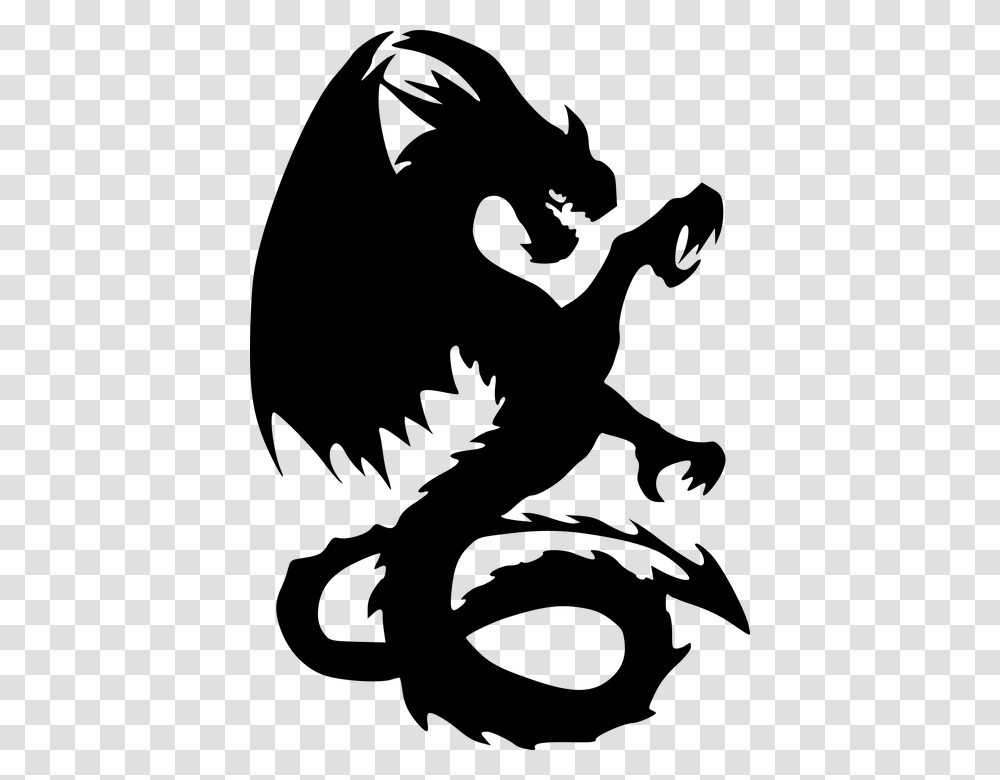 Dragon Silhouette Dragon Silhouette, Gray, World Of Warcraft Transparent Png