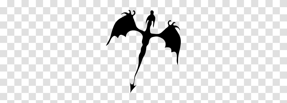 Dragon Silhouette Sticker, Stencil, Person, Human, Bat Transparent Png