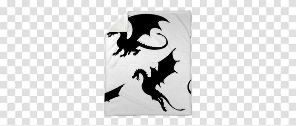 Dragon Silhouettes Plush Blanket • Pixers We Live To Change Game Of Thrones Dragon Silhouette, Cat, Pet, Mammal, Animal Transparent Png