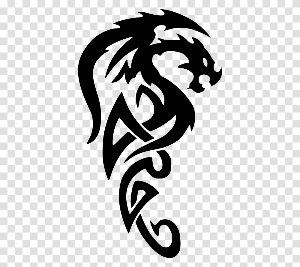 Dragon Symbol Background, Stencil Transparent Png