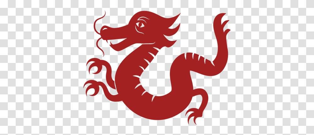 Dragon Tail Scale Chinese Astrology Silhouette Silueta Dragon Chino, Animal, Amphibian, Wildlife, Salamander Transparent Png