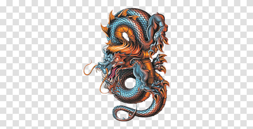 Dragon Tattoo Design Color Dragon Tattoo Design Colored Transparent Png