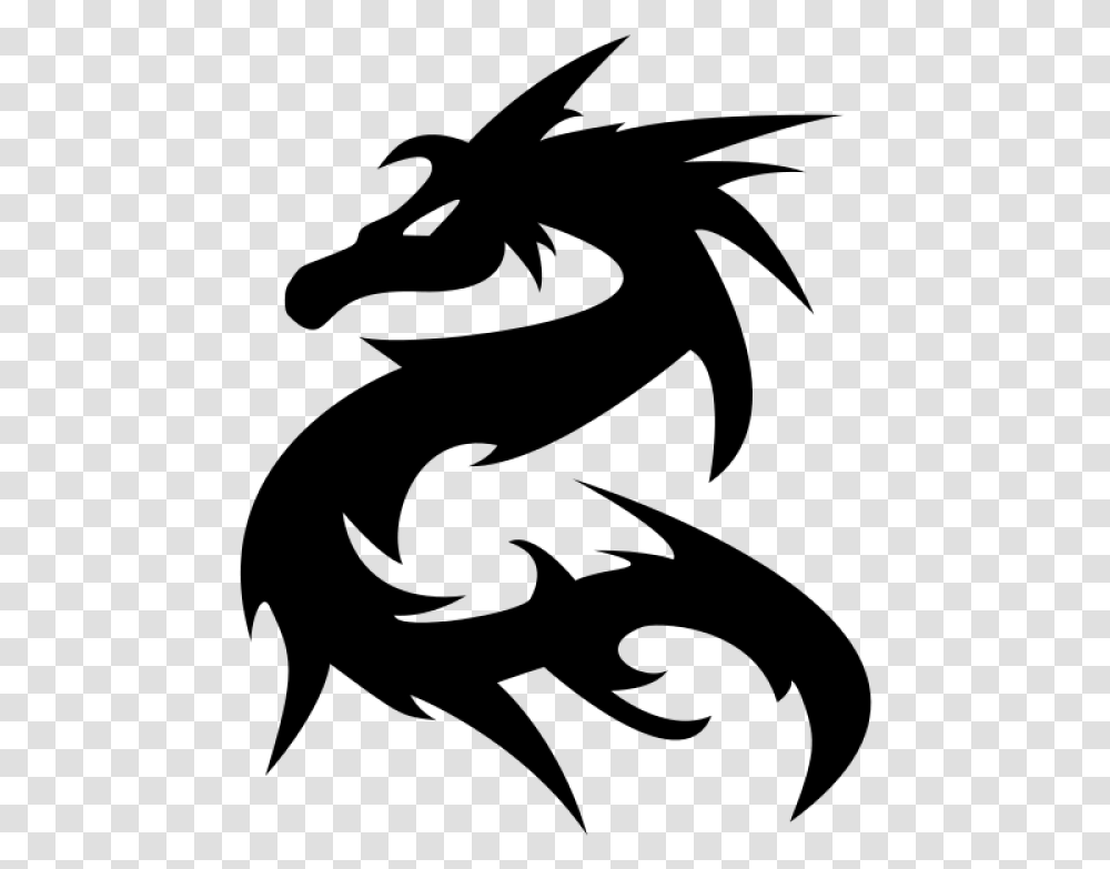 Dragon Tattoo Free Black Dragon, Gray, World Of Warcraft Transparent Png