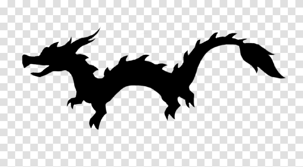 Dragon Tattoo Silhouette Dragon, Gray, World Of Warcraft Transparent Png