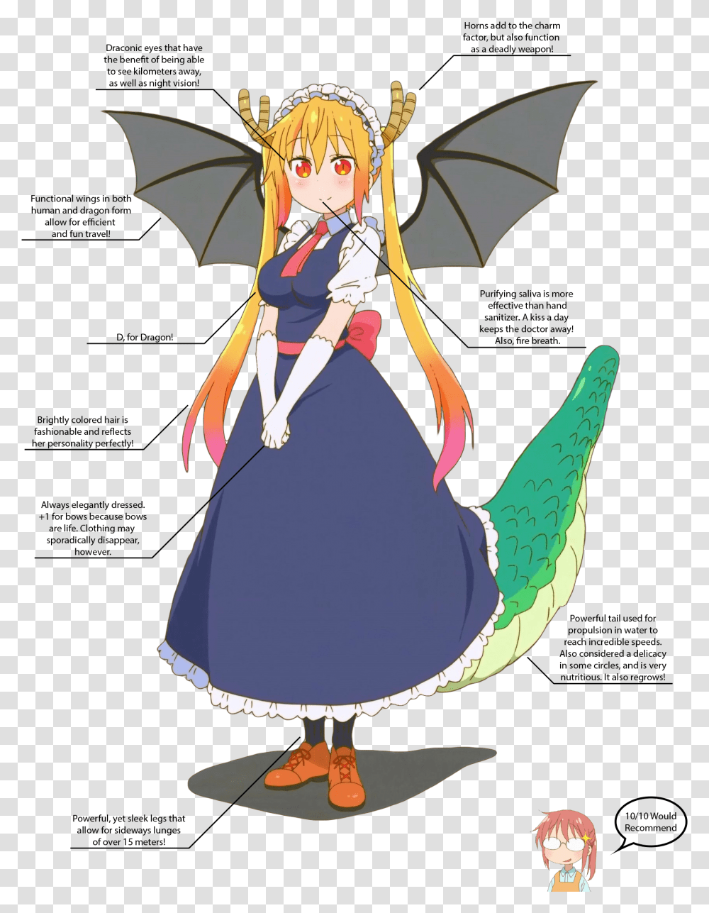 Dragon Wings Tohru Maid Flying Tohru Dragon Maid, Comics, Book, Manga, Clothing Transparent Png