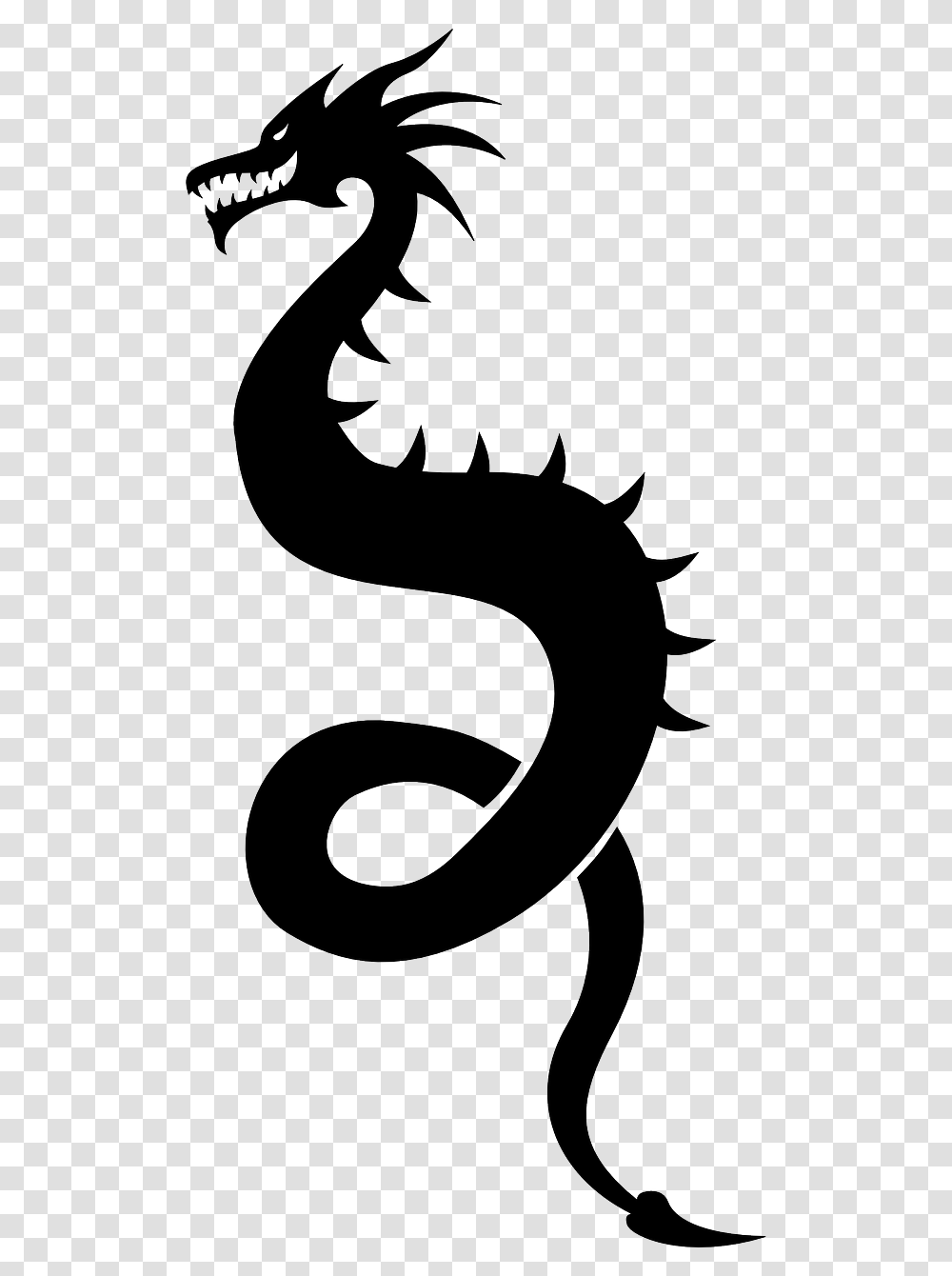 Dragonchinesedinosaurmythical Creaturelegendary Creature, Stencil, Label Transparent Png