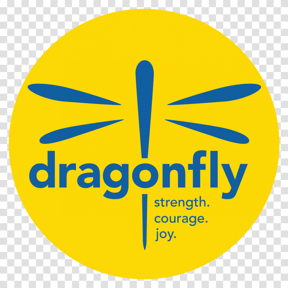 Dragonfly Circle Logo Dragonfly Courage Strength Joy, Symbol, Metropolis, Cutlery, Text Transparent Png