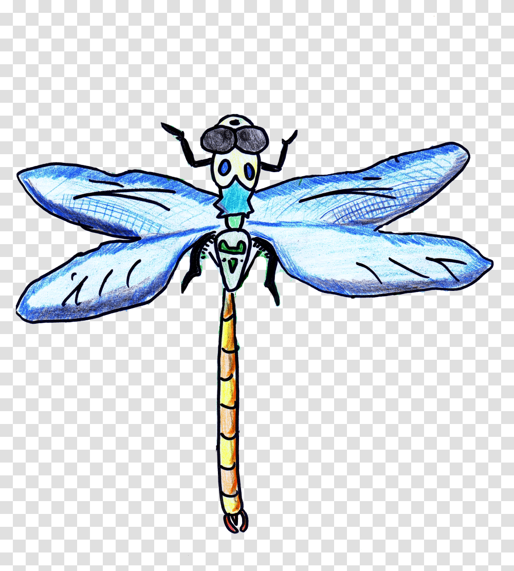 Dragonfly Flower Drawing Clipart Full Size Dibujos De Libelulas A Lapiz, Insect, Invertebrate, Animal, Anisoptera Transparent Png
