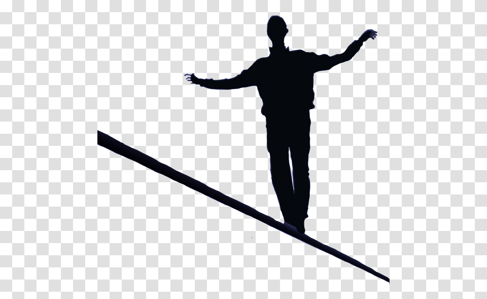 Dragonfly Silhouette Silhouette On A Tightrope, Person, Cross, Acrobatic, Balance Beam Transparent Png