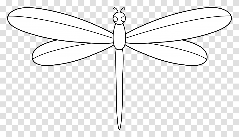 Dragonfly Simple Drawing Clip Art Library Dragonfly, Insect, Invertebrate, Animal, Anisoptera Transparent Png