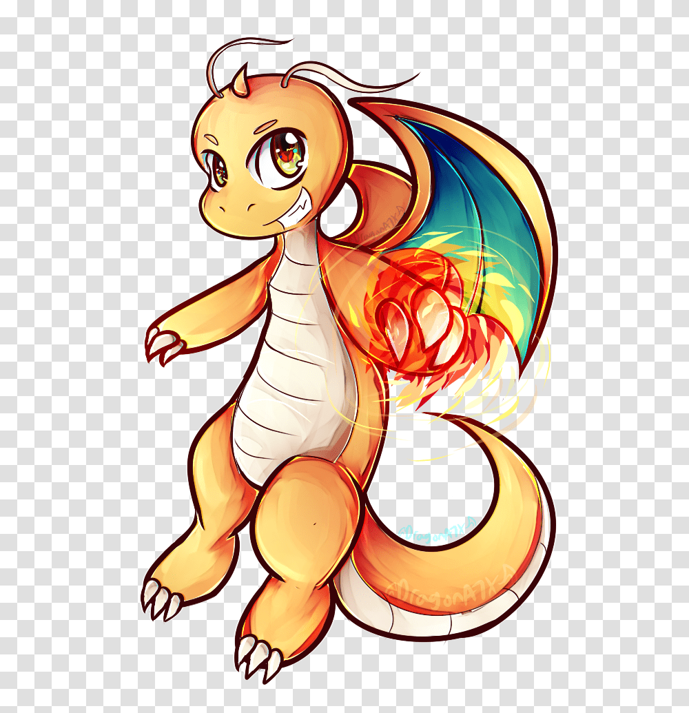 Dragonite Used Fire Punch And Dragon Rush, Modern Art Transparent Png