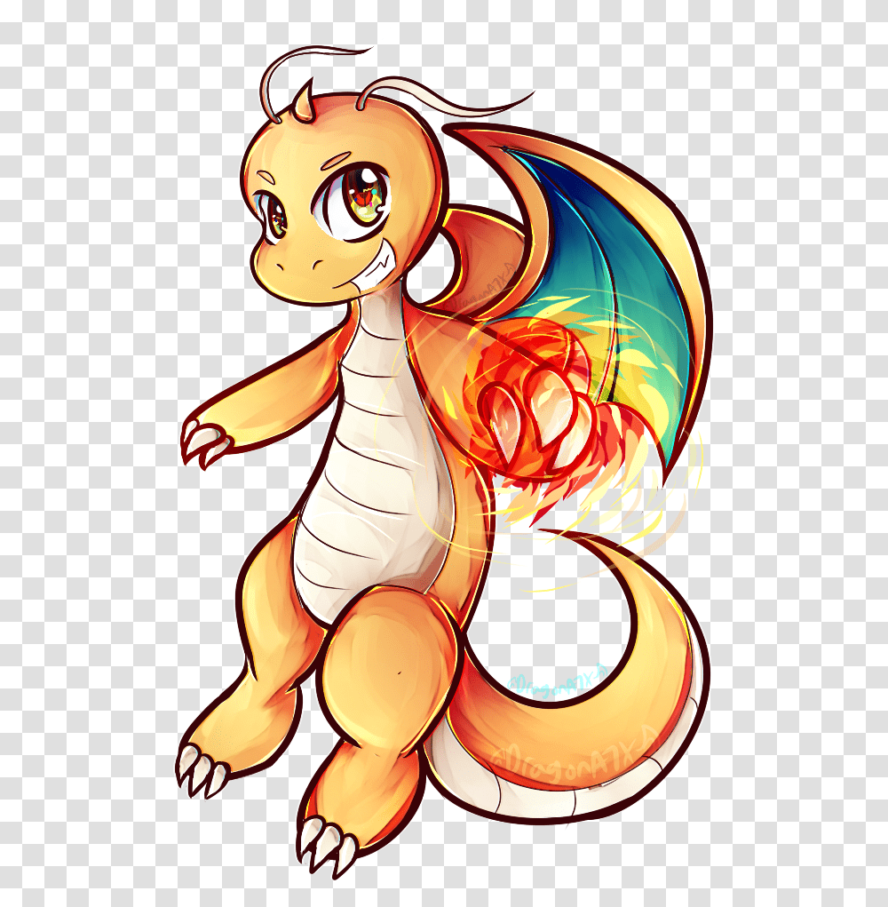 Dragonite Used Fire Punch And Dragon Rush Dragonite, Modern Art, Drawing Transparent Png