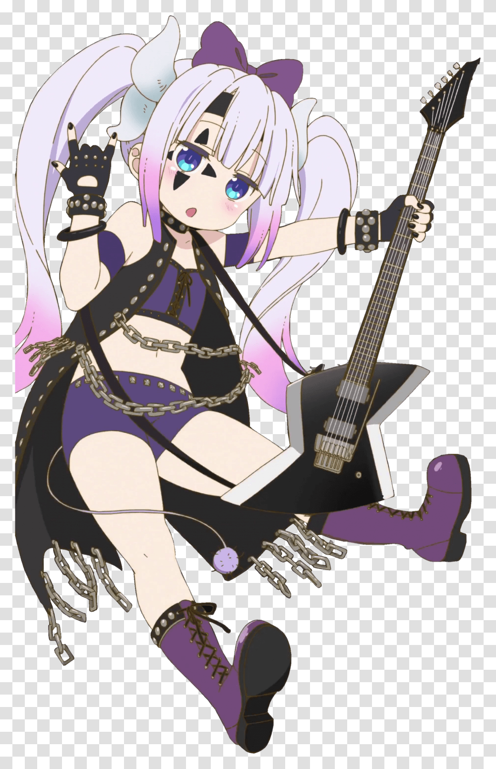 Dragonmaid Miss Dragon Maid, Guitar, Leisure Activities, Musical Instrument, Comics Transparent Png