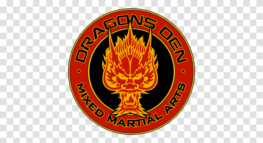 Dragons Den Mma Logo, Symbol, Trademark, Emblem, Text Transparent Png