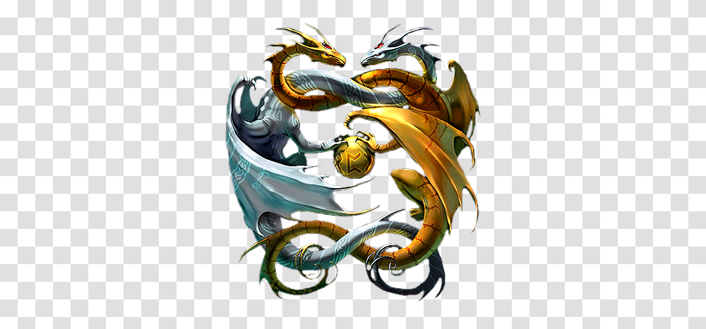 Dragons Gold And Silver Dragons, Motorcycle, Vehicle, Transportation Transparent Png