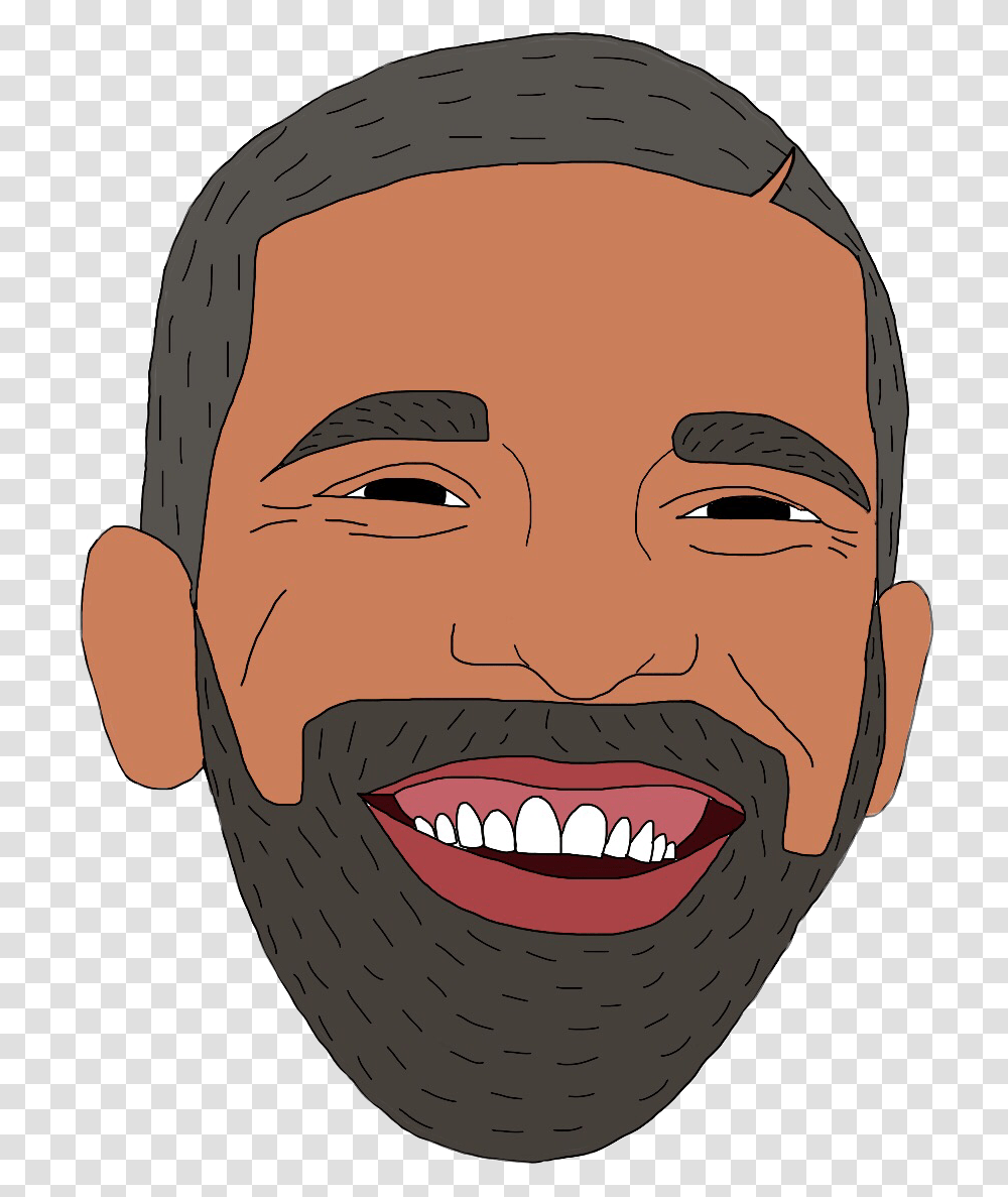 Drake Drawing Head Illustration, Face, Smile, Teeth, Mouth Transparent Png