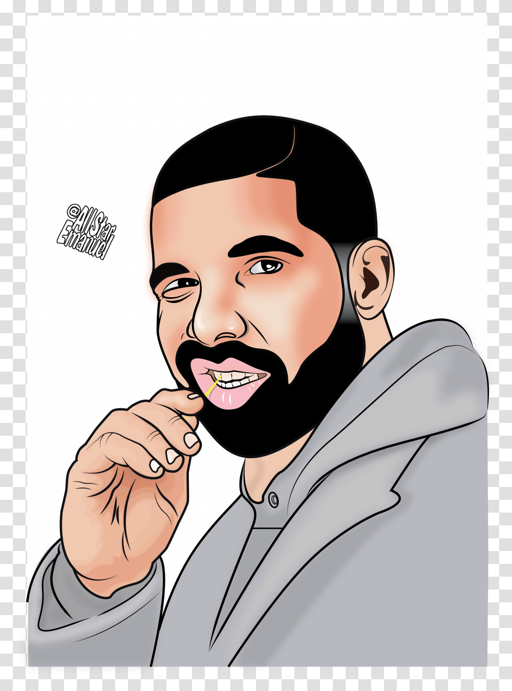 Drake Drawing Painting Cartoon Sketch Drake Drawing Cartoon, Face, Person, Human, Beard Transparent Png