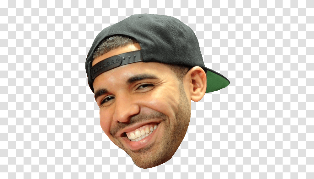 Drake Face Drake Face, Person, Clothing, Baseball Cap, Hat Transparent Png