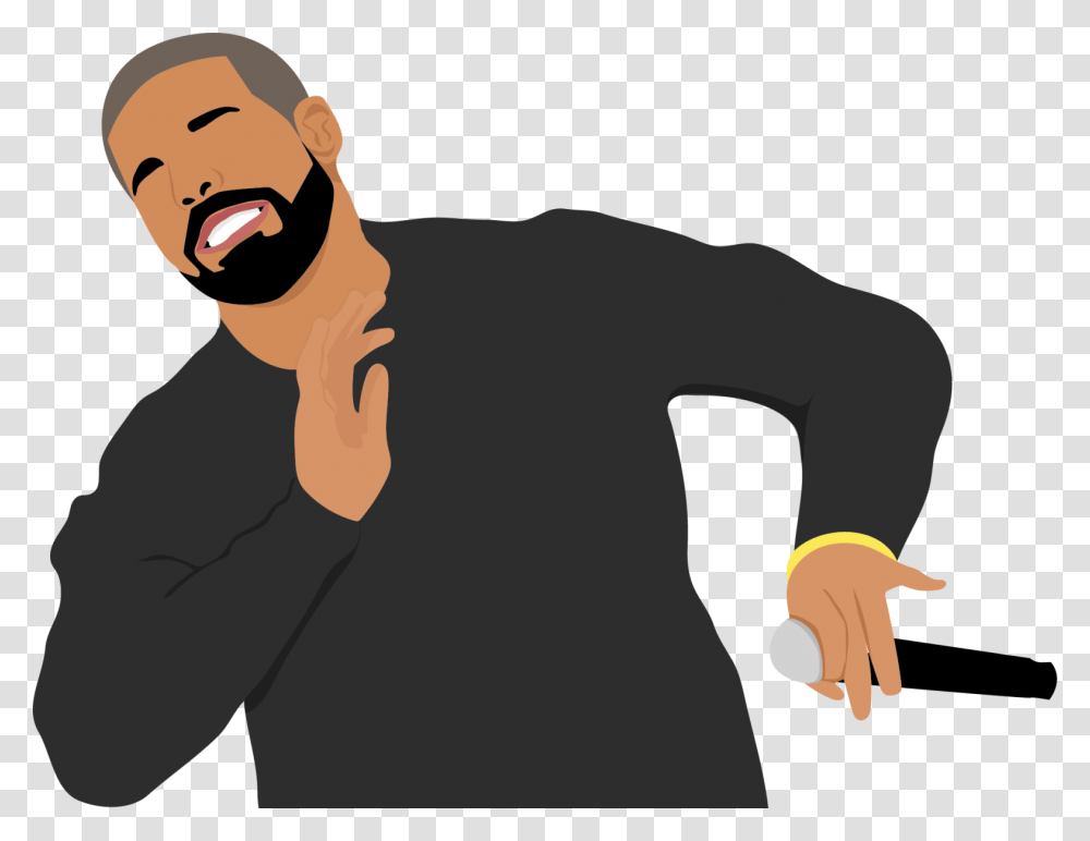 Drake, Face, Person, Hand, Sleeve Transparent Png