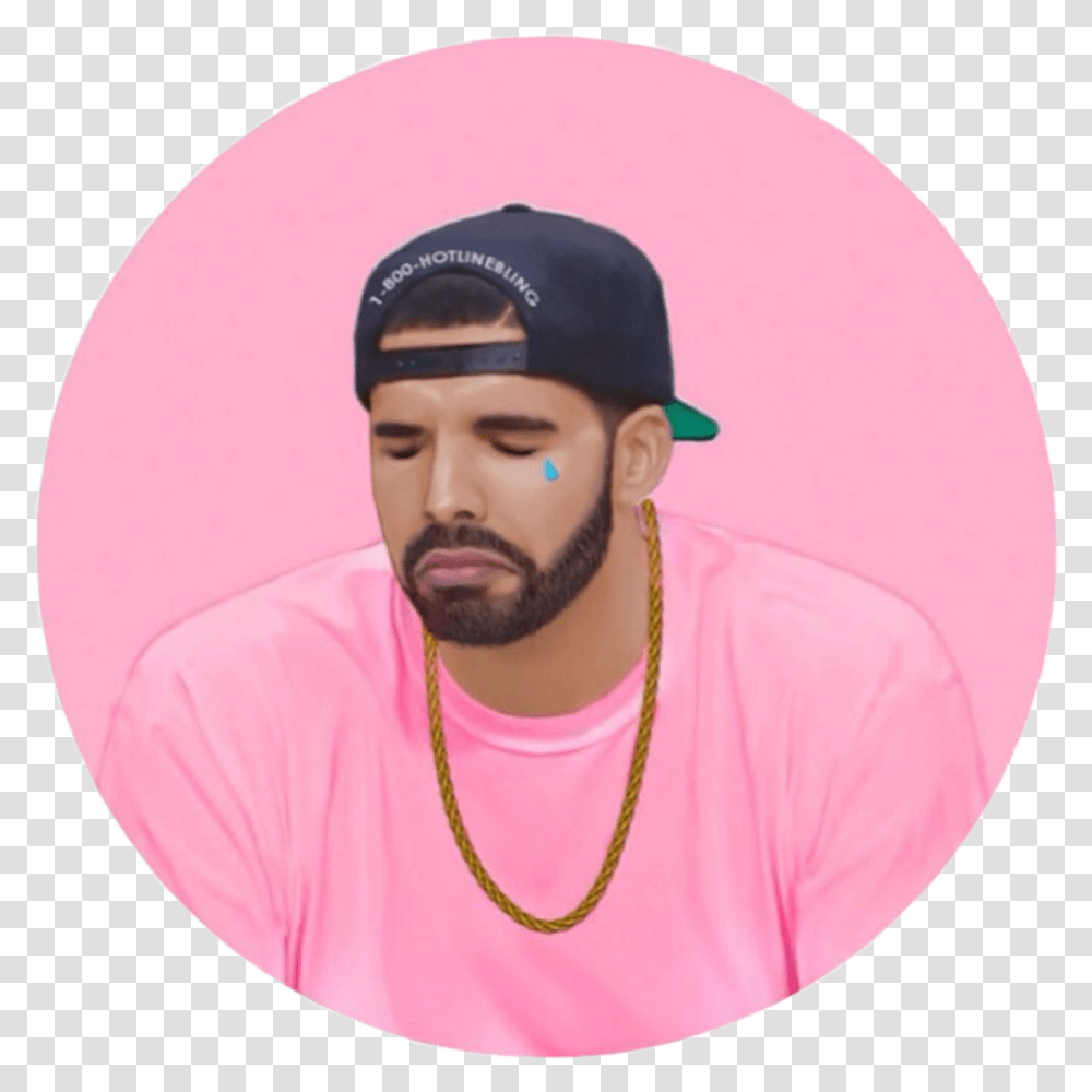 Drake Hotline Bling Crying Download, Face, Person, Beard, Necklace Transparent Png
