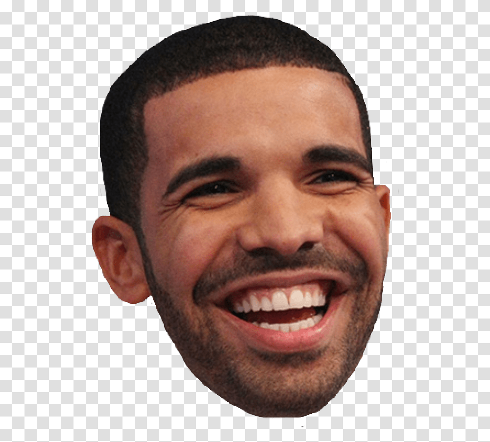 Drake Laughing Drake Face, Person, Head, Smile, Teeth Transparent Png