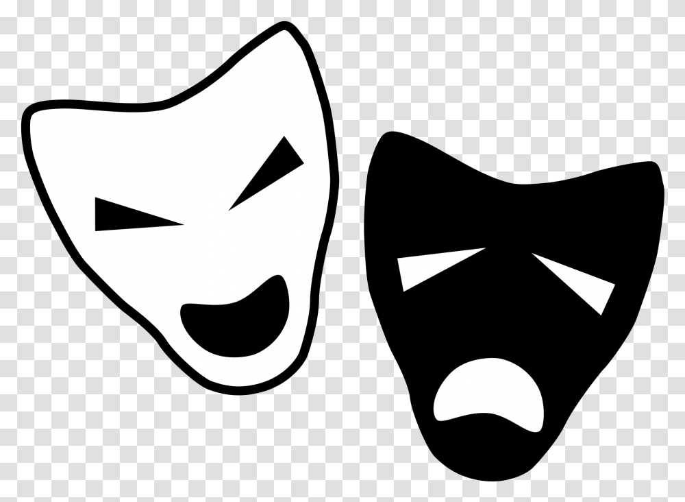 Drama Faces Drama And Music, Stencil, Batman Logo, Recycling Symbol Transparent Png