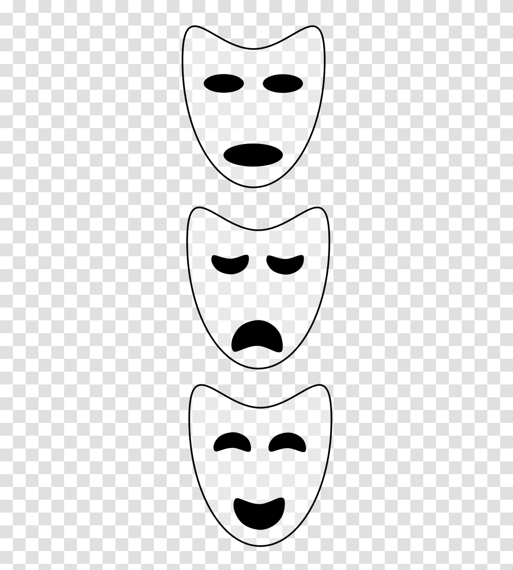 Drama Masks, Stencil, Label Transparent Png