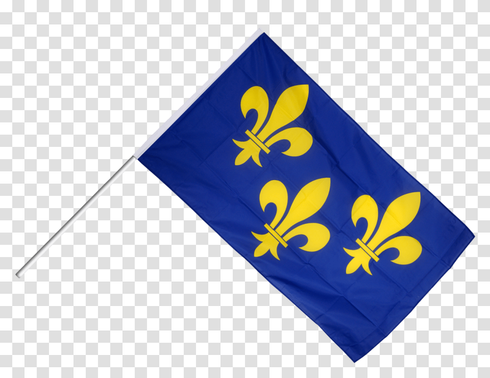 Drapeau France Le De France Sur Hampe Majorelle Blue, Flag, Banner Transparent Png