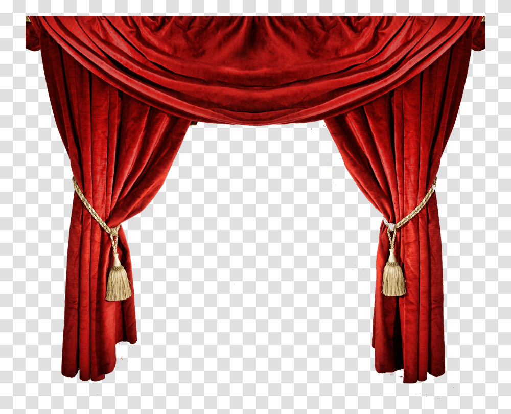 Drapes Stage Red Velvet Curtains, Indoors, Room, Theater, Interior Design Transparent Png