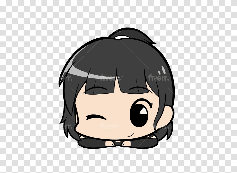 Draw A Cute Anime Chibi Head By Kokolieh Hair Design, Helmet, Clothing, Apparel, Face Transparent Png