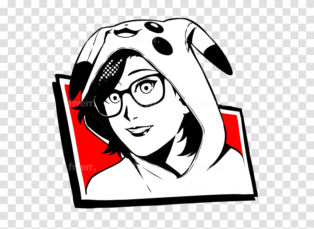 Draw A Persona 5 Style Portrait For Women, Comics, Book, Helmet, Clothing Transparent Png