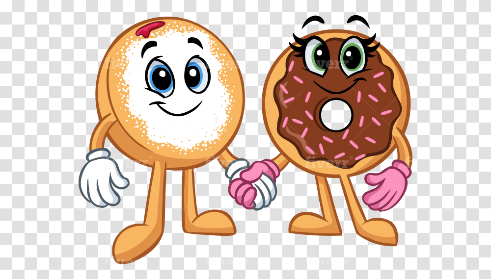 Draw Any Food In My Cartoon Style Cartoon, Sweets, Confectionery, Text, Donut Transparent Png