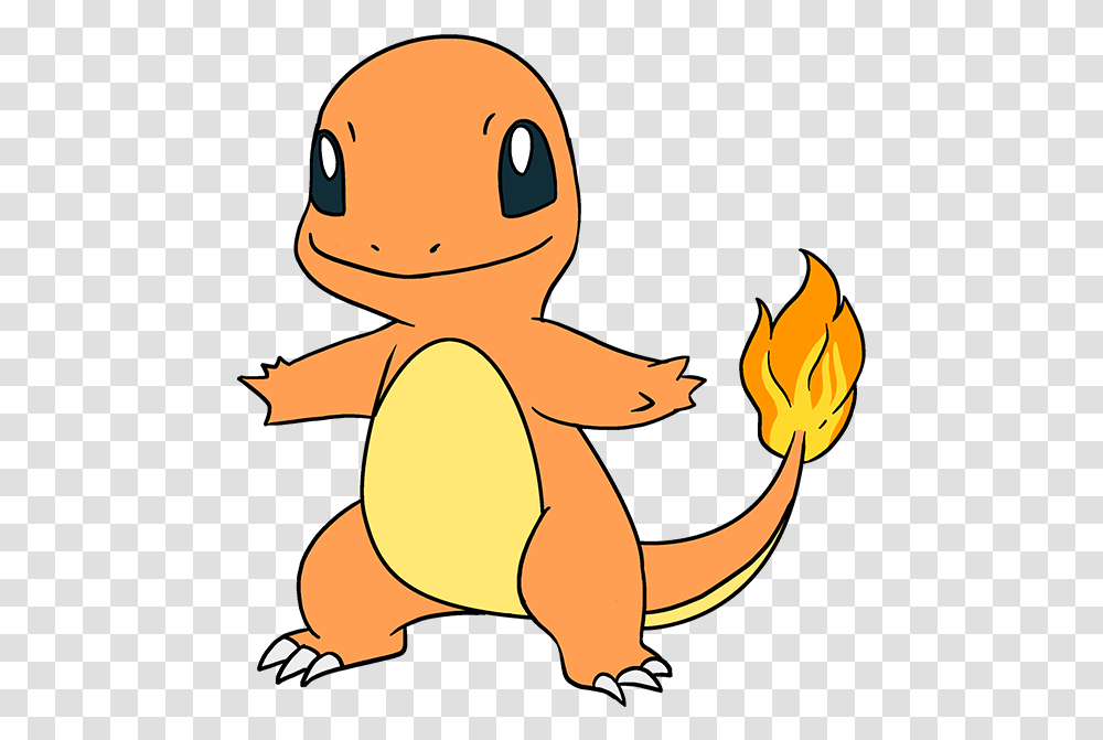 Draw Charmander Drawing Pokemon Cartoon Characters, Animal, Fire Transparent Png