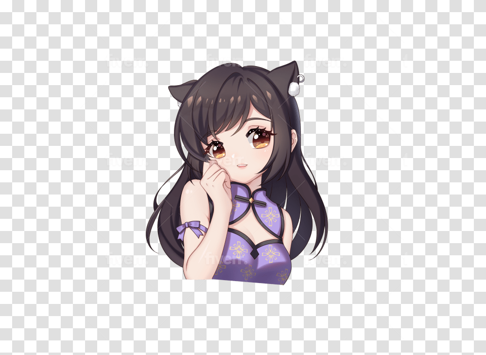 Draw Cute Anime Style Profile Picture Or Icons Oc Fan For Women, Comics, Book, Manga, Person Transparent Png