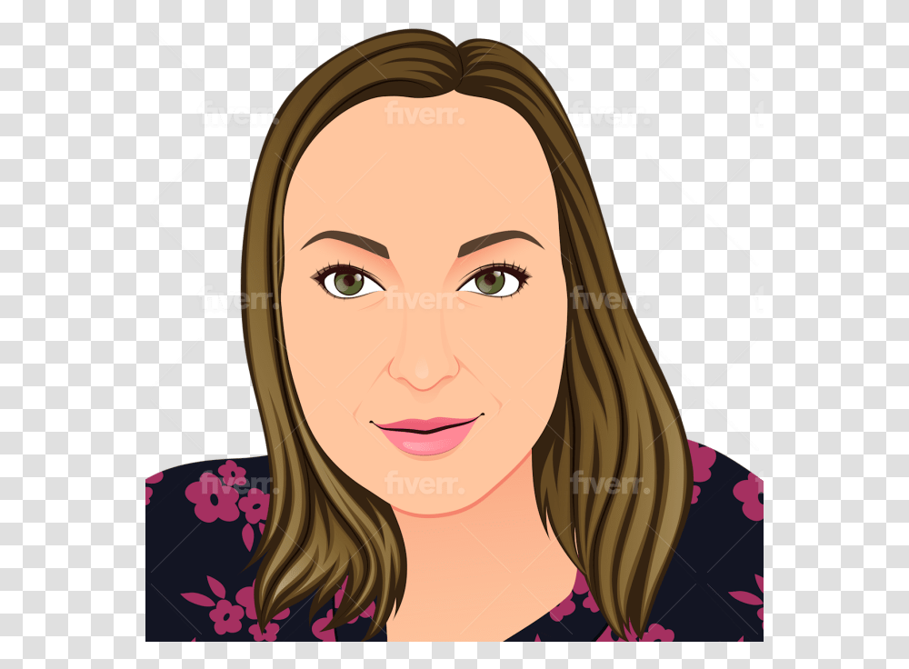 Draw Cute Cartoon Avatar And Funny Emojis From Your Photo For Women, Face, Person, Human, Female Transparent Png